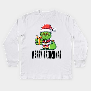 Merry Grinchmas Kids Long Sleeve T-Shirt